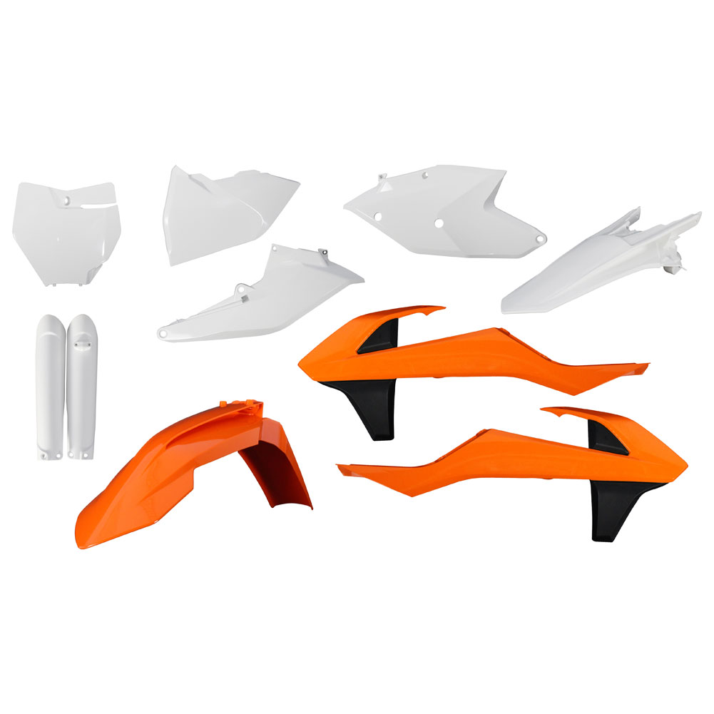 Fits KTM 150 XC 2013-2015 Acerbis Radiator Scoops White//Orange