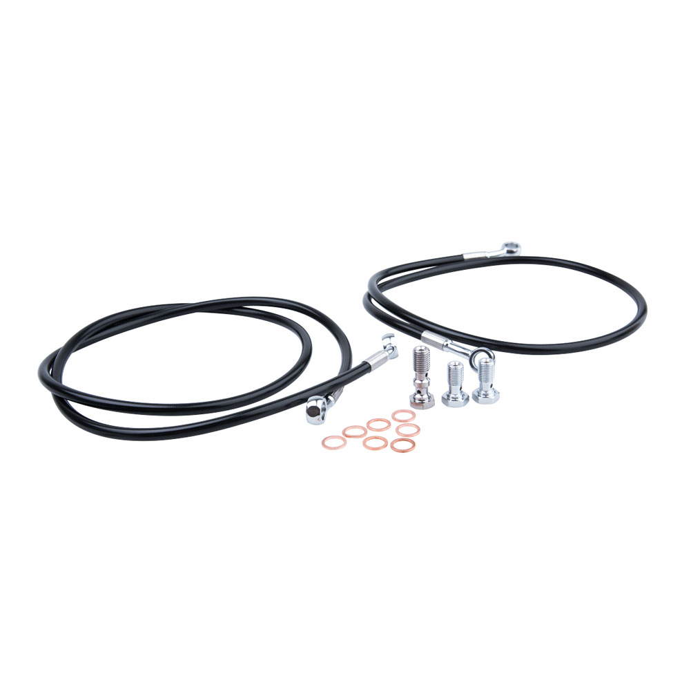 Fits Polaris Ranger RZR 800 2007-2014 TUSK Rear UTV Steel Braided Brake Line Standard Length Black Fits Polaris Ranger RZR 800 2007-2014 TUSK Rear UTV Steel Braided Brake Line Standard Length Black